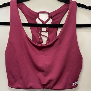 PINK Victoria's Secret Burgundy Sports Bra L